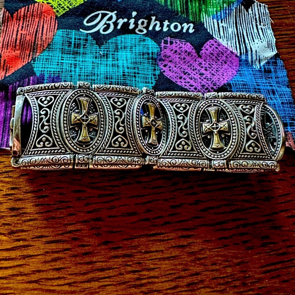 Brighton Silver and Gold Cross Bracelet